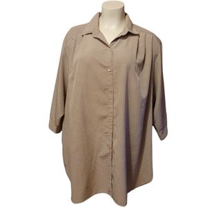 MG Polka Dot Buttoned Down Shirt Women's Size 5X